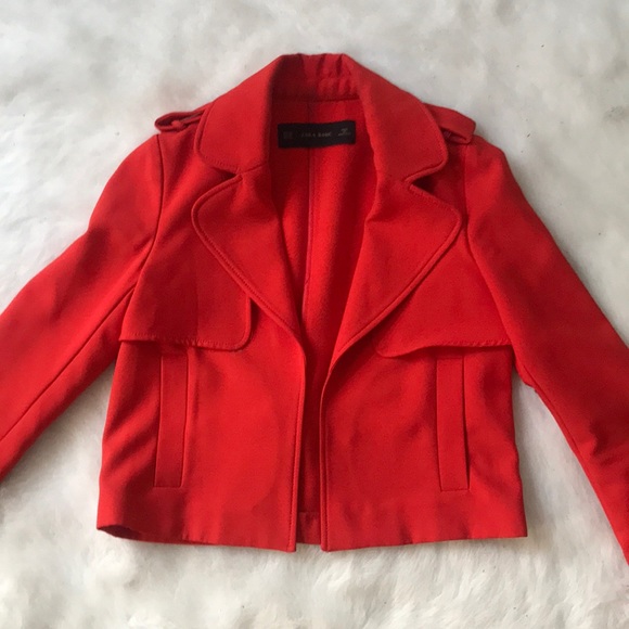 Zara Basic Red Jacket Size XS - Picture 2 of 7